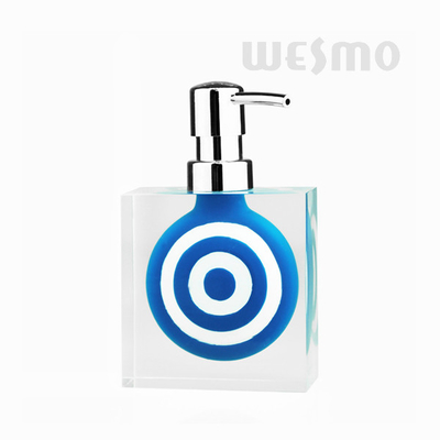 Crystal Outside While Inside Is Lollipop Image Polyresin Bathroom Set Polyresin Soap Dispenser (WBP0849B)