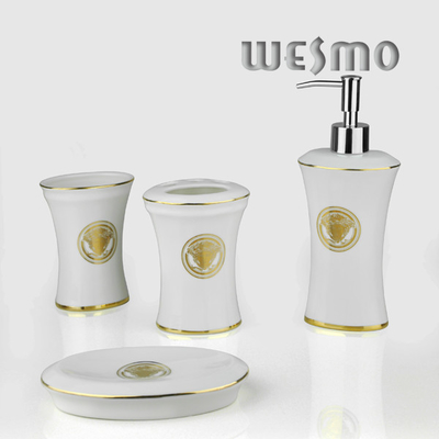 WBC0607B 4 Piece White Porcelain Bathroom Accessories