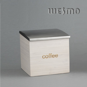 WKB0303A Natural Bamboo Coffee Storage Container - Kitchen Storage Containers