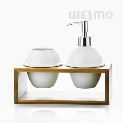 Ceramic Soap Dispenser Porcelain Bathroom Accessories SGS For Home