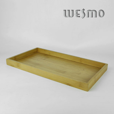 WBB0606A Environmentally Flat Natural Bamboo Tray 35.5 × 19 × 2.5 cm