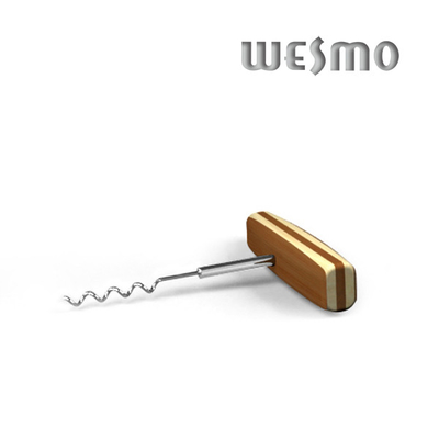 Bamboo and Zinc Alloy Wine Corkscrew for Personalized Wine Accessories