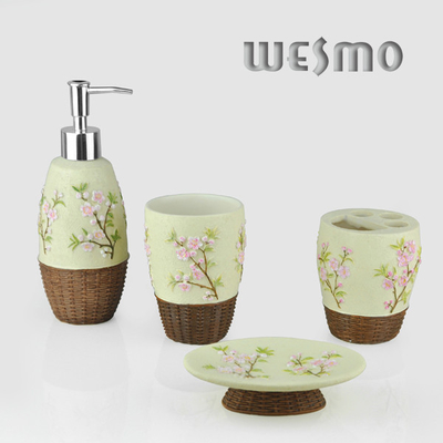 4 Pcs Polyresin Bathroom Set