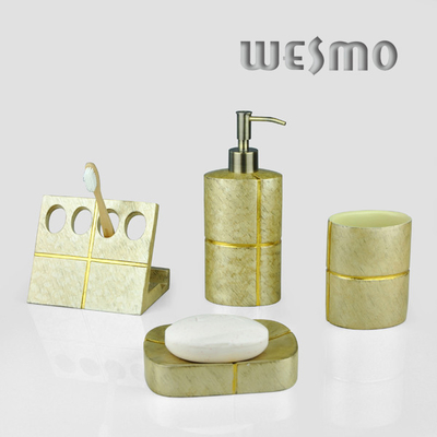 4 Piece  Polyresin Bathroom Accessories Set