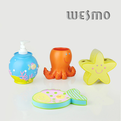 4 Piece Polyresin Bathroom Accessories Set