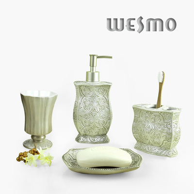 Polyresin Bathroom Set with Soap Dispenser / Tumbler / Soap Dish