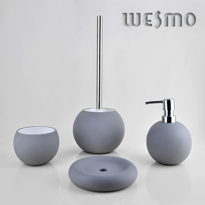 4 Piece  Porcelain Bathroom Accessories Set