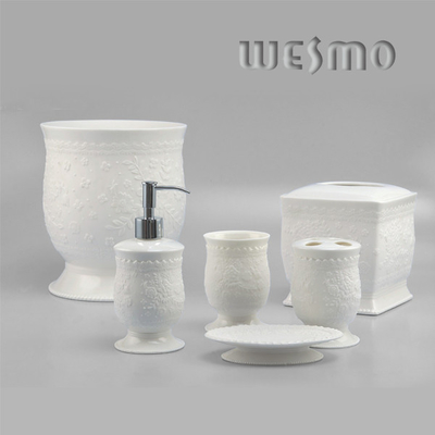 Elegant Virage Nuance White Ceramic Bathroom Set