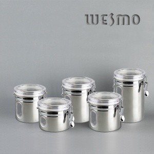 Stainless Steel Circulaire Shaped Store Pot Set - Kitchen Storage Containers